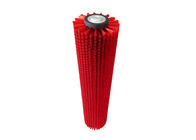 Roller Nylon Bristle Brush Customized Size Red Brush For Fruit Cleaning