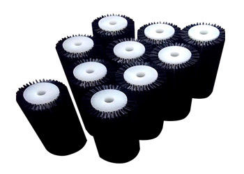 Black Industrial Cleaning Brushes Rollers Long Nylon Filaments Brushes
